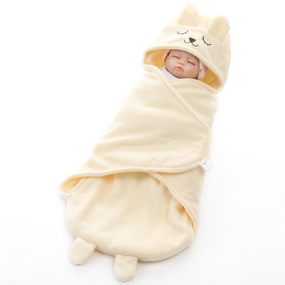 White Viscose Swaddle Blanket Baby Swaddle Blanket Wrap Set Quality 100% Polyester Winter Oval Plain Knitted